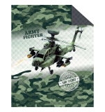 Přehoz na postel Army vrtulník 170/210