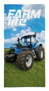 Osuška Traktor blue farm 70/140