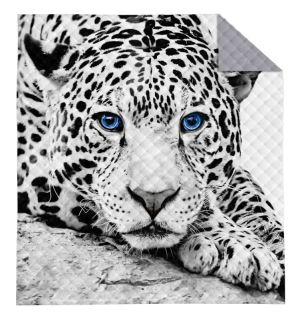 Přehoz na postel Leopard černobílá 170/210