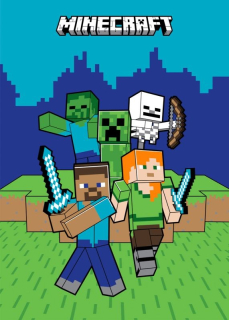 Fleece deka Minecraft 100/140