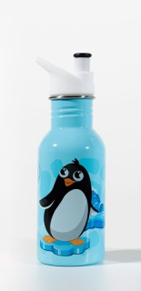Dětská nerezová láhev na pití Tučňák 500 ml